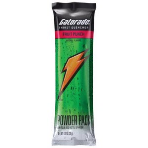 Gatorade 13166 Box of 8 1 oz. Fruit Punch Instant Powder Packet Sticks